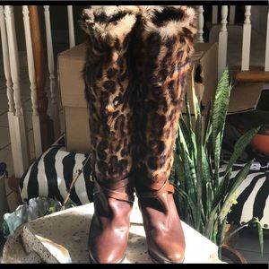 Size 7B Ralph Lauren Leopard cheetah print boots